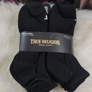 🖤 True Religion Black Men's Socks 12 Pack 🖤